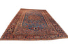 Coral and Blue Tribal Heriz Rug. 97 x 139 in. image 3