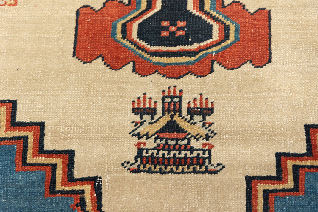 Rare and Unusual Tribal Bakshayesh Rug with a Chinese Symbol. 96 x 120 in. image 2