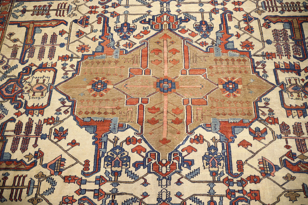 Repeating Medallion Serapi Rug.  134 x 222 in.