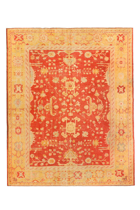 Red & Yellow Oushak Rug. 10 x 13 ft.