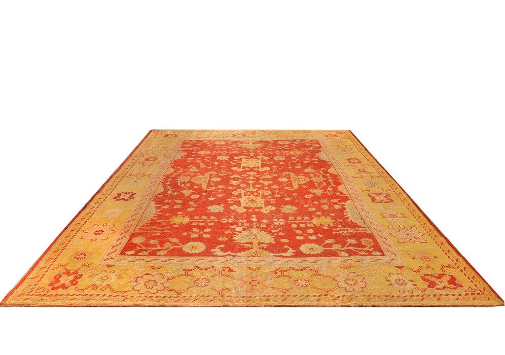 Red & Yellow Oushak Rug. 10 x 13 ft.