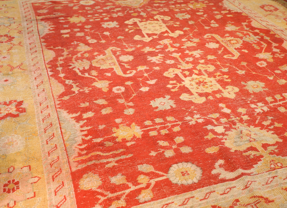Red & Yellow Oushak Rug. 10 x 13 ft.
