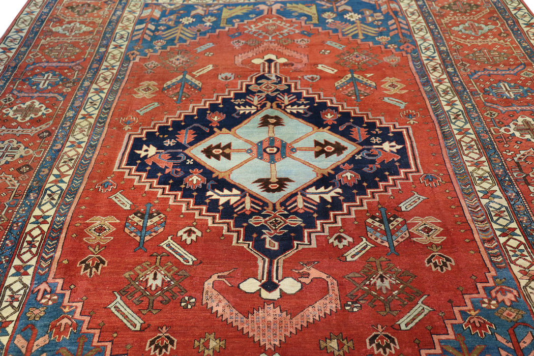 Unique Dragon Bakshaish Rug.  94 x 111 in.
