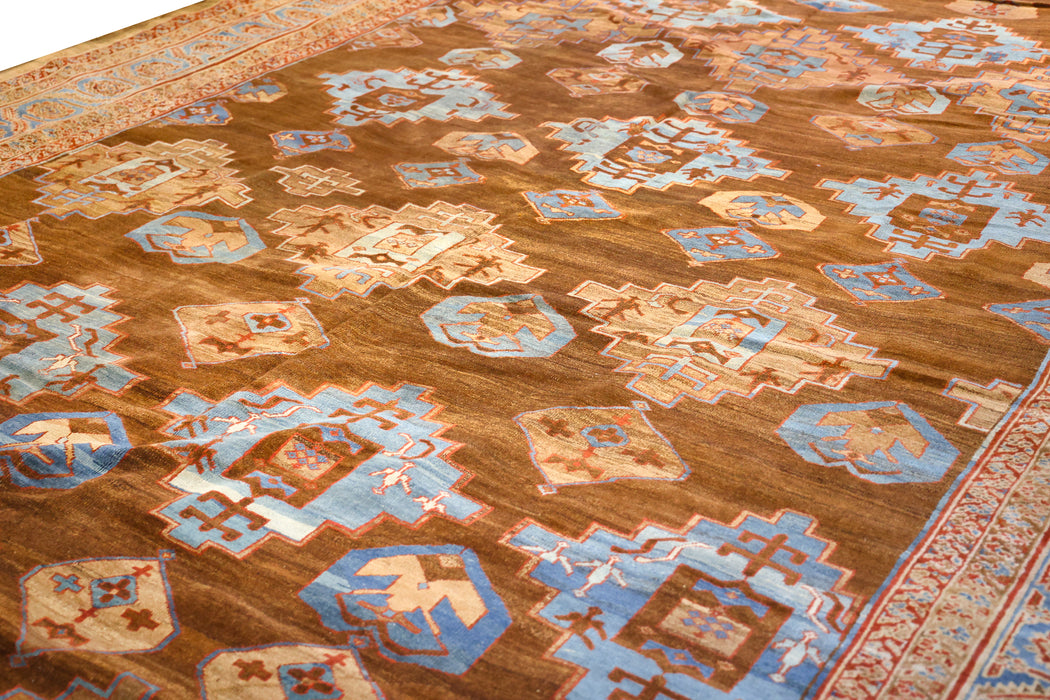 Rare and Important Camel Hair Shield Bakshaish Rug. 147 x 211 in.