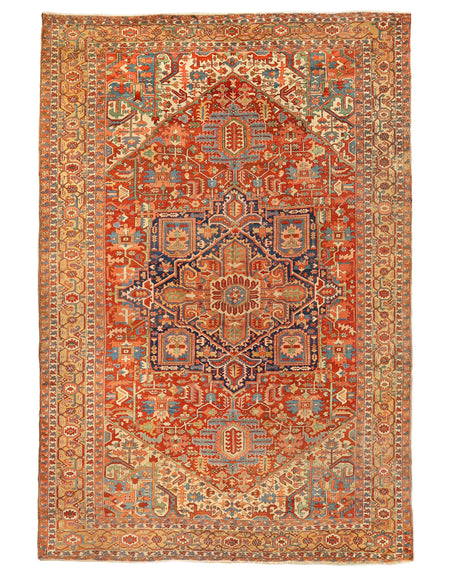Bold Central Medallion Heriz Rug. 135 x 200 in. image 0