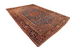 Coral and Blue Tribal Heriz Rug. 97 x 139 in. image 1