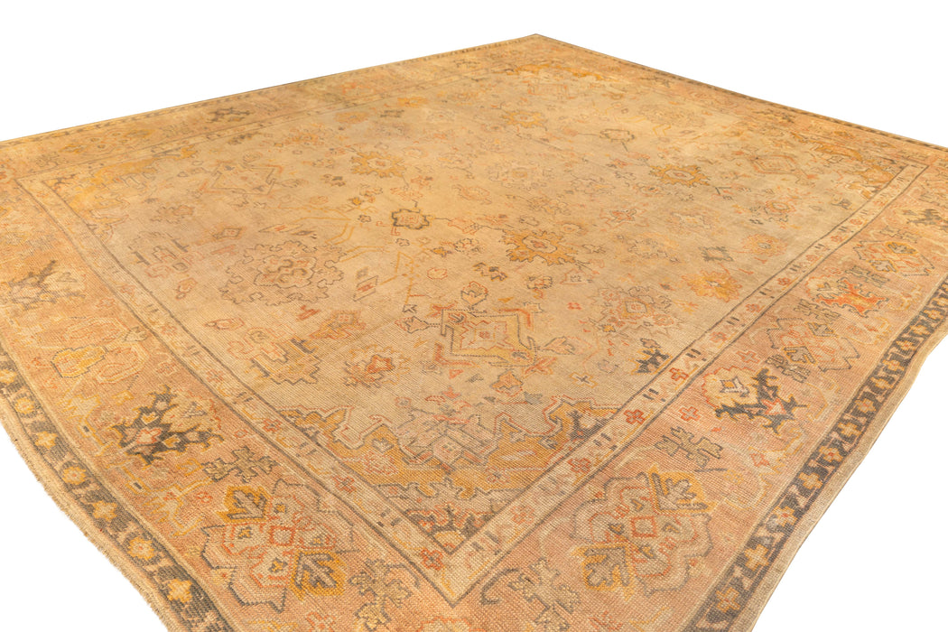 Ivory & Beige Oushak Rug. 136 x 170 in.