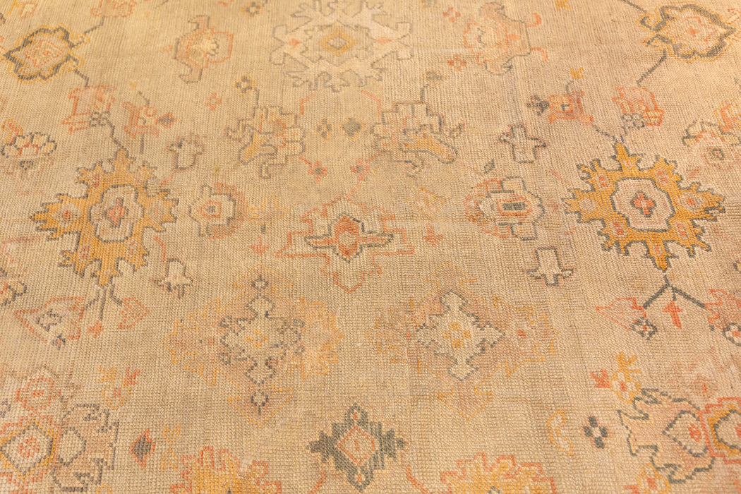 Ivory & Beige Oushak Rug. 136 x 170 in.