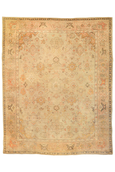 Ivory & Beige Oushak Rug. 136 x 170 in.