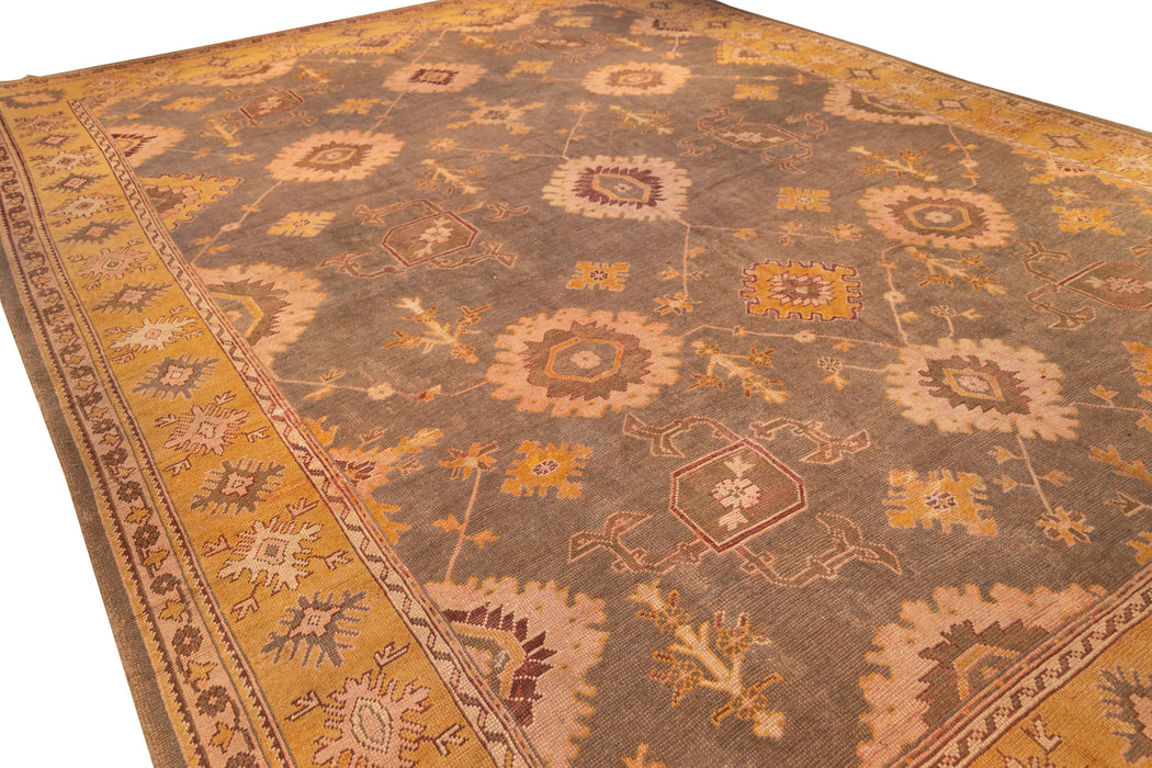 Rustic Olive-Brown Oushak Rug. 152 x 205 in. image 1
