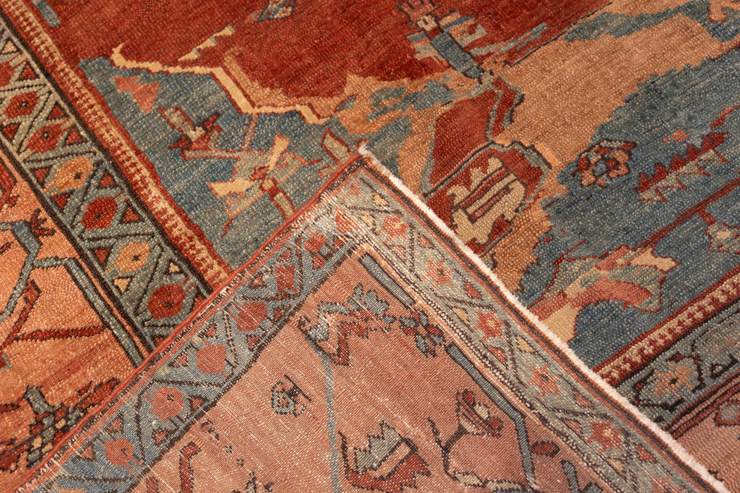 Primitive Tribal Serapi Rug. 114 x 150 in. image 5