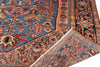 Coral and Blue Tribal Heriz Rug. 97 x 139 in. image 6