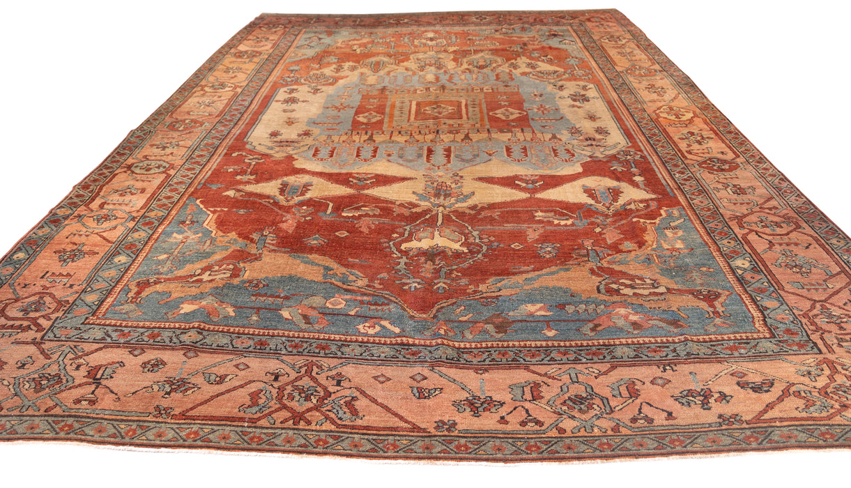 Primitive Tribal Serapi Rug. 114 x 150 in. image 1