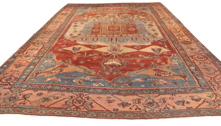 Primitive Tribal Serapi Rug. 114 x 150 in. image 1