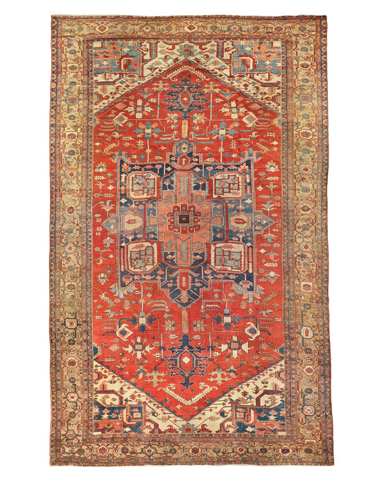 Large Central Medallion Serapi Rug. 140 x 226 in.