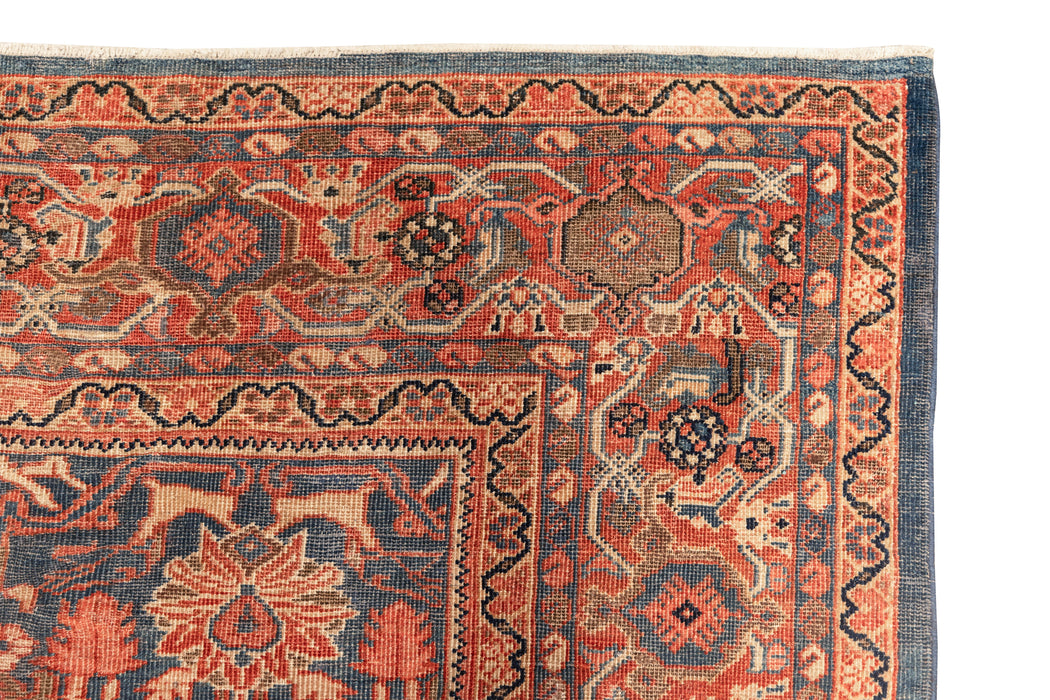 All Over Design Navy Mahal Sultanabad Rug. 126 x 173 in.