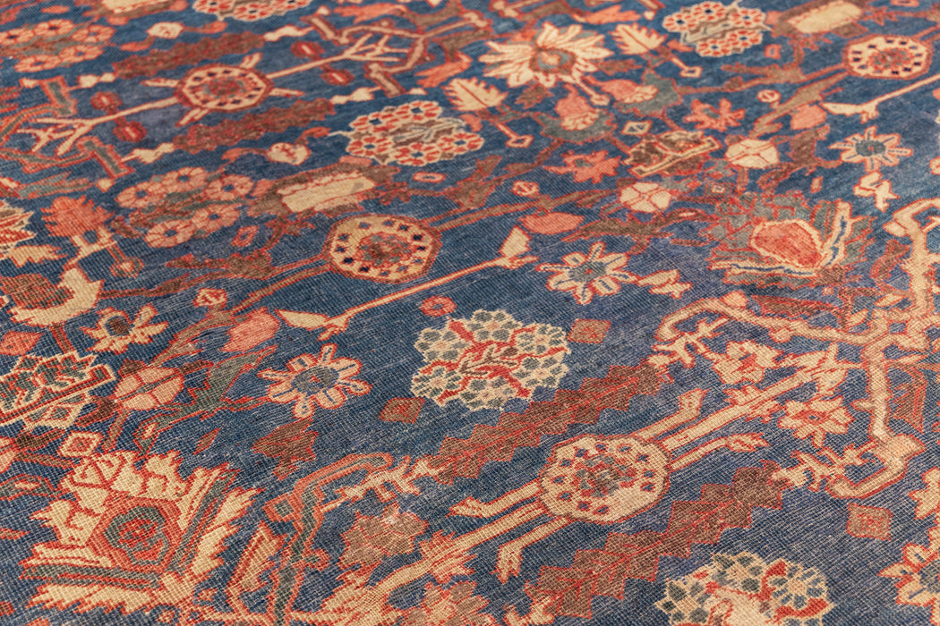 All Over Design Navy Mahal Sultanabad Rug. 126 x 173 in.