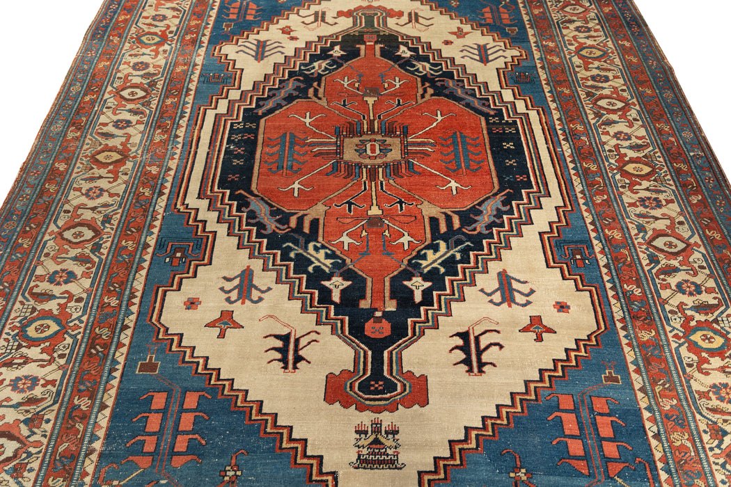 Rare and Unusual Tribal Bakshayesh Rug with a Chinese Symbol. 96 x 120 in. image 3
