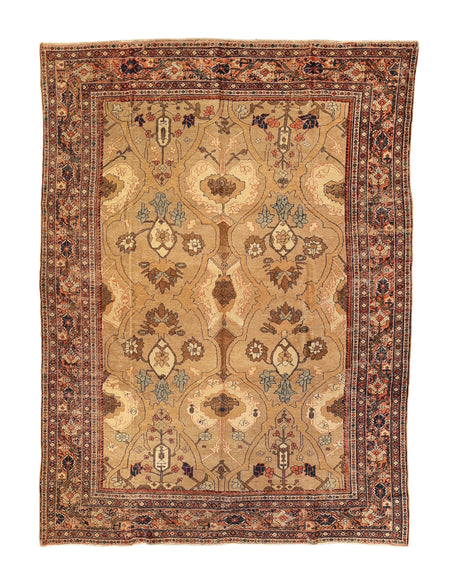 Camel Abstract Field Mahal Rug. 100 x 124 in. image 0