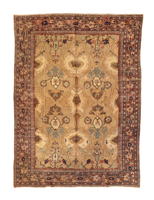 Camel Abstract Field Mahal Rug. 100 x 124 in. image 0