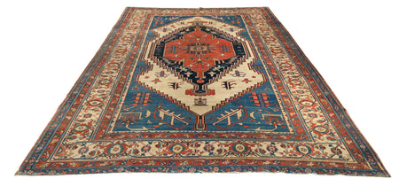 Rare and Unusual Tribal Bakshayesh Rug with a Chinese Symbol. 96 x 120 in. image 1