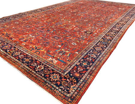 All Over Design Red Mahal Sultanabad Rug. 136 x 214 in. image 1