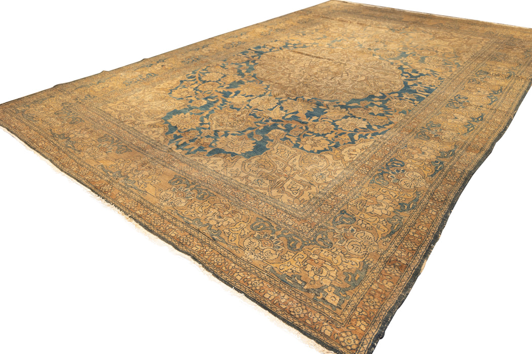 Central Medallion Floral Tabriz Rug. 107 x 172 in. image 1