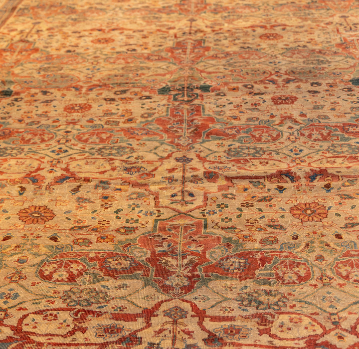 Gold and Red Sultanabad Rug. 123 x 167 in. image 5