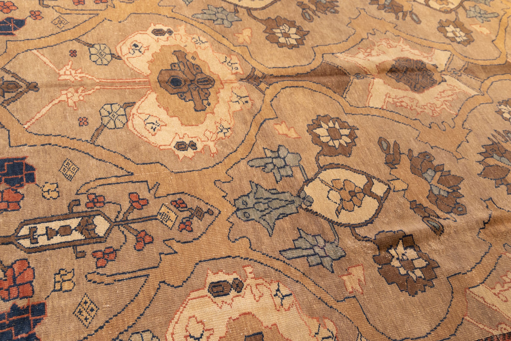 Camel Abstract Field Mahal Rug. 100 x 124 in. image 3