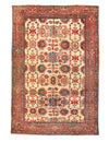 Ivory and Brick Red Tribal Bakshayesh Rug. 131 x 189 in. image 0