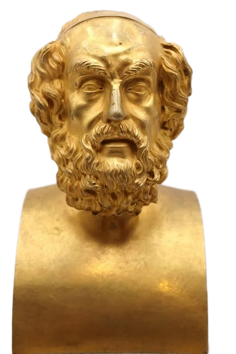 Homer Bust Ormolu Empire Clock - In the Manner of Thomire image 3