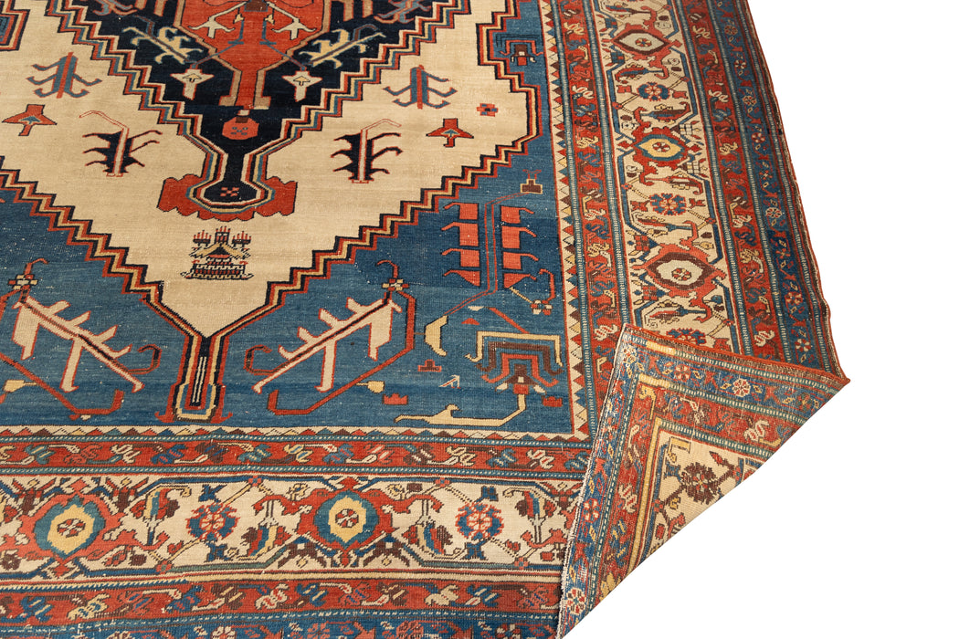 Rare and Unusual Tribal Bakshayesh Rug with a Chinese Symbol. 96 x 120 in. image 4