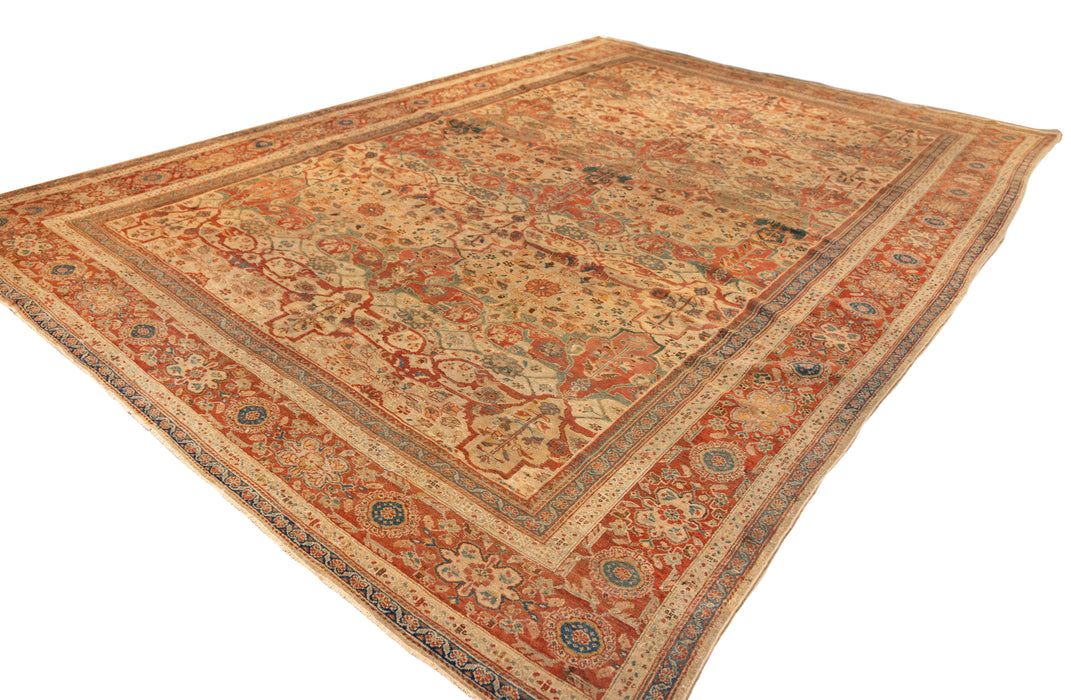 Gold and Red Sultanabad Rug. 123 x 167 in. image 1