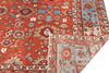 All Over Design Floral Brick-Red Serapi Rug. 143 x 198 in. image 1