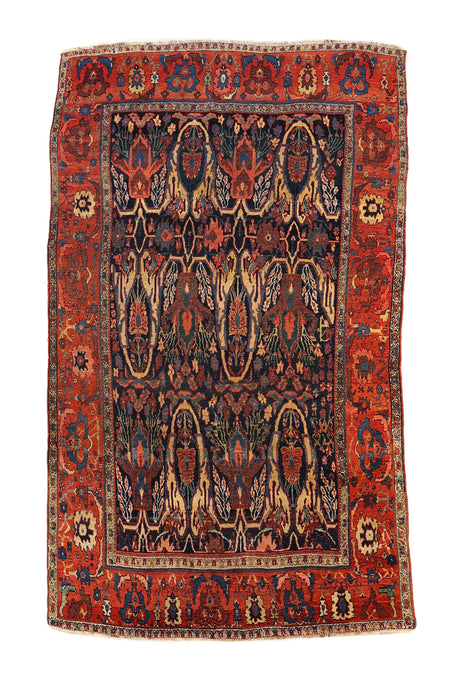 Art Nouveau Bijar Rug. 70 x 128 in. image 0