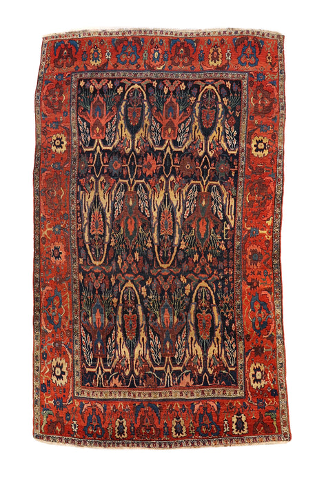 Art Nouveau Bijar Rug. 70 x 128 in. image 0