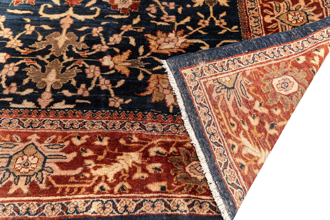 Navy & Red Ziegler Mahal Sultanabad Rug. 107 x 127 in.