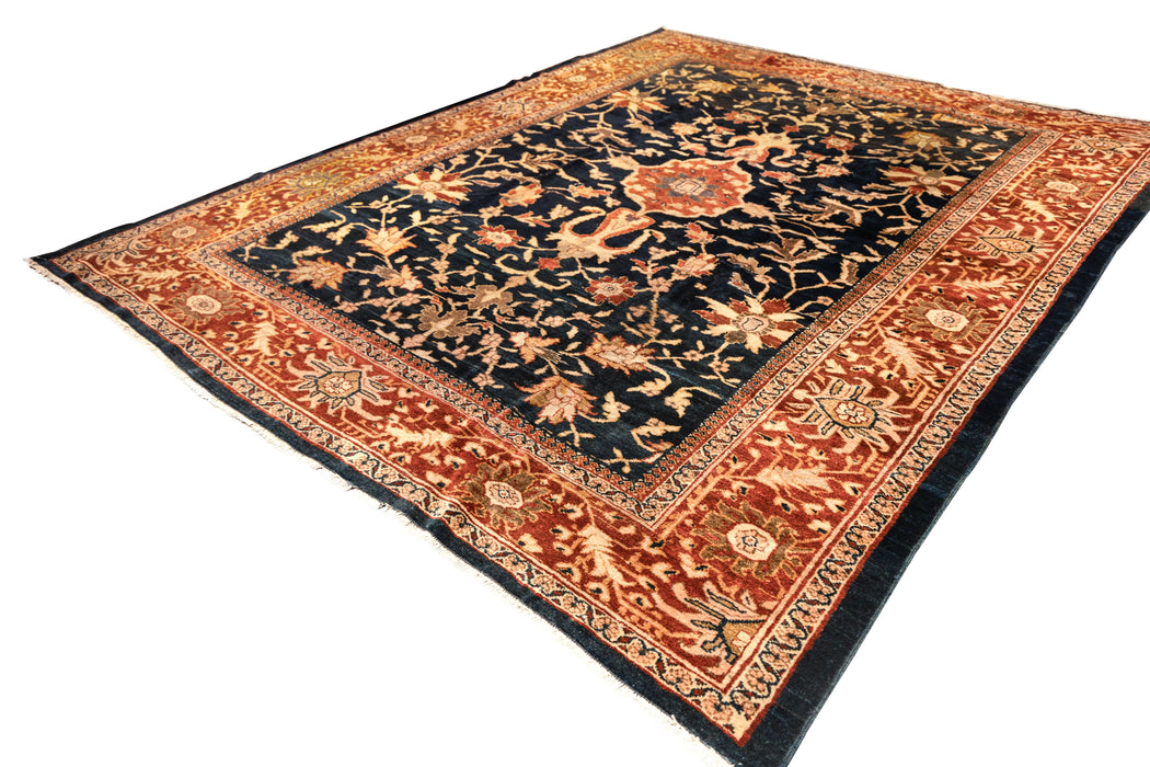 Navy & Red Ziegler Mahal Sultanabad Rug. 107 x 127 in.