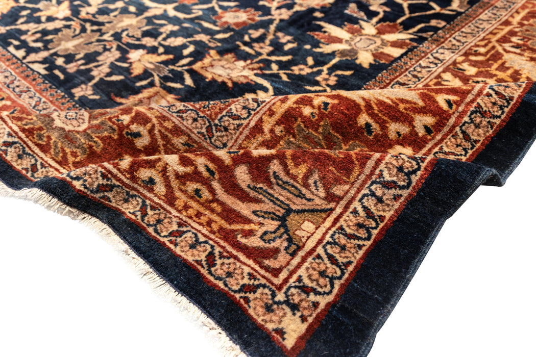 Navy & Red Ziegler Mahal Sultanabad Rug. 107 x 127 in.