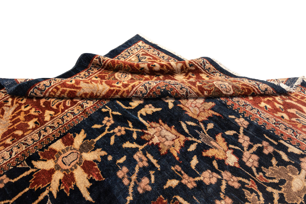 Navy & Red Ziegler Mahal Sultanabad Rug. 107 x 127 in.