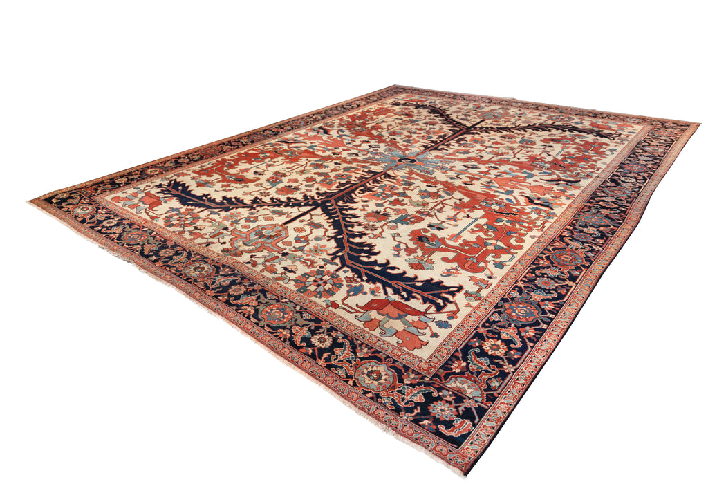 Exceptional Ivory Serapi Rug. 119 x 145 in.