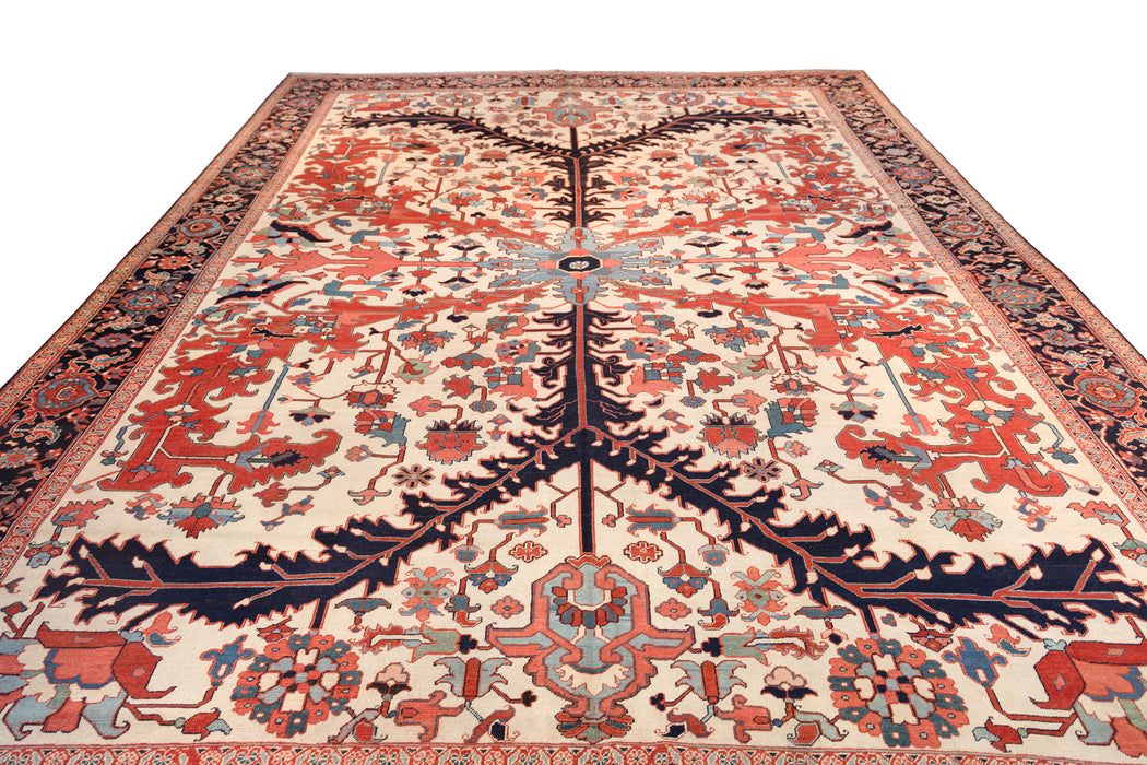 Exceptional Ivory Serapi Rug. 119 x 145 in.