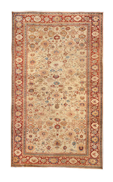 Ivory All Over Design Sultanabad Rug. 12 x 19 ft 3 in.