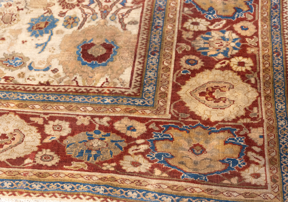 Ivory All Over Design Sultanabad Rug. 12 x 19 ft 3 in.