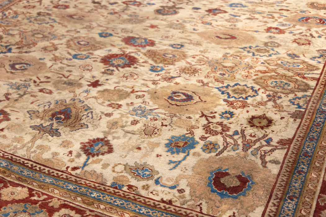 Ivory All Over Design Sultanabad Rug. 12 x 19 ft 3 in.