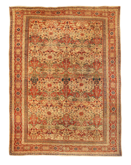 Gold and Red Sultanabad Rug. 123 x 167 in. image 0