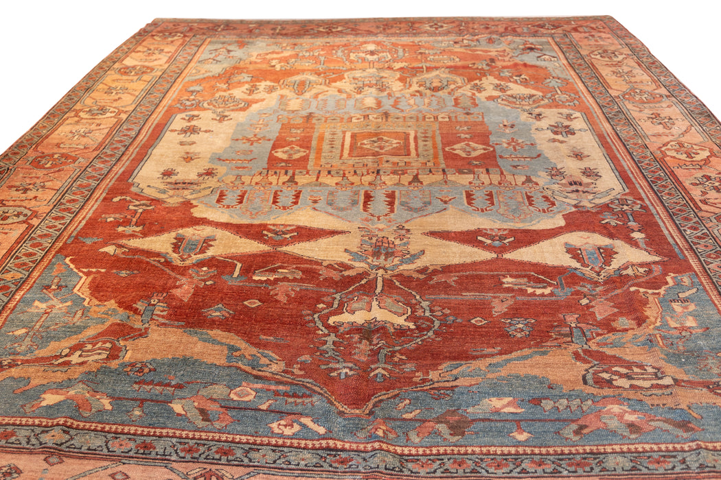 Primitive Tribal Serapi Rug. 114 x 150 in. image 3