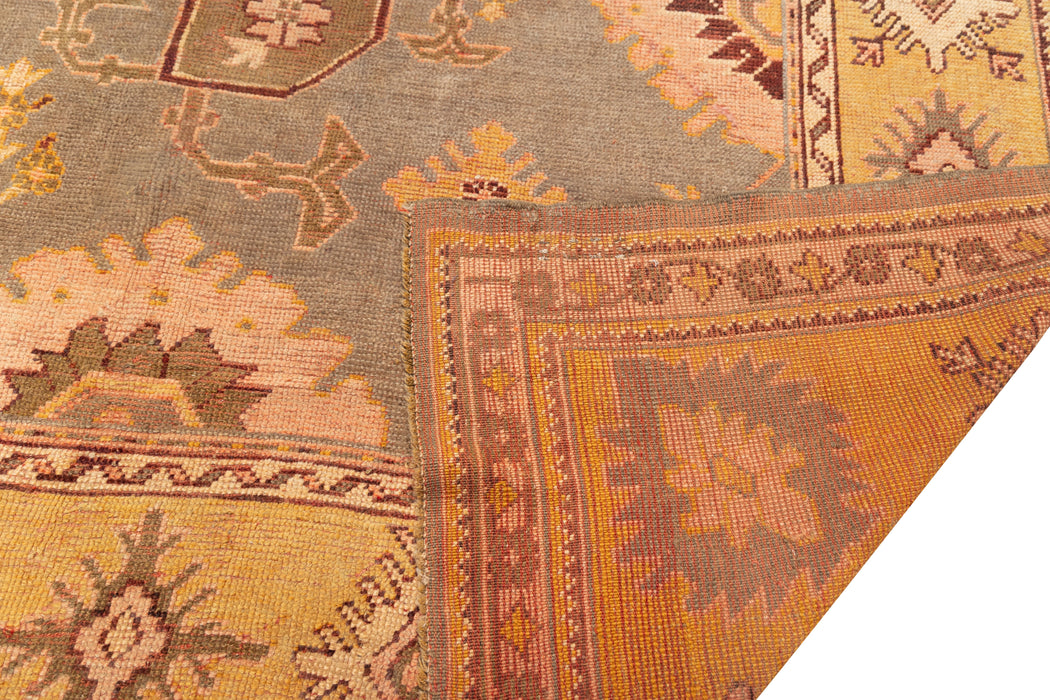 Rustic Olive-Brown Oushak Rug. 152 x 205 in. image 2