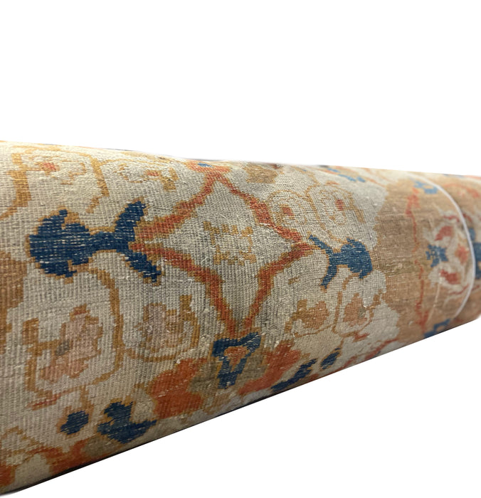 Important Ivory & Light Blue Persian Sultanabad Rug. 14 x 25 ft.