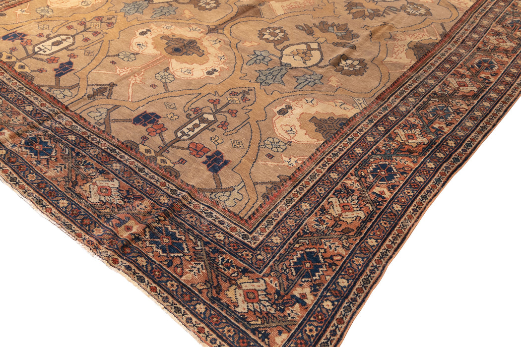 Camel Abstract Field Mahal Rug. 100 x 124 in. image 2